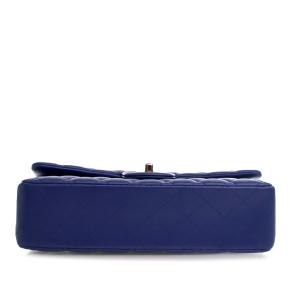 Chanel Blue Medium Classic Lambskin Double Flap 3
