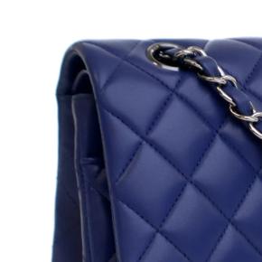 Chanel Blue Medium Classic Lambskin Double Flap 9