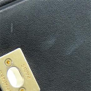 Chanel Black Medium CC Chevron Lambskin Chain Top Handle Flap 11