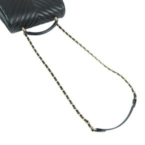 Chanel Black Medium CC Chevron Lambskin Chain Top Handle Flap 15