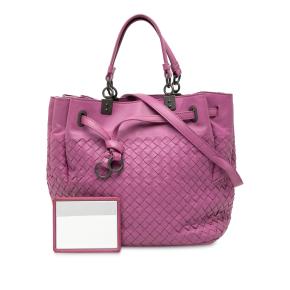 Bottega Veneta  Pink Nappa Intrecciato Bucket Bag 8