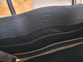 Tod's Black Pebbled Calf Mocassino Bag 6