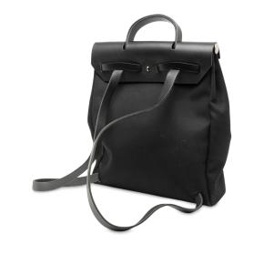 Hermes Black Toile Herbag GM Backpack 3