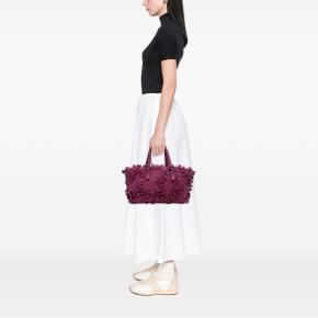 Bottega Veneta Purple Nappa Intrecciato Patchwork Lido Fringe Tote 11