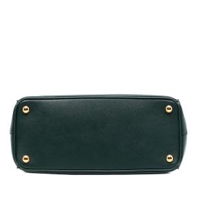 Prada Dark Green Medium Saffiano Lux Galleria Double Zip Satchel 3