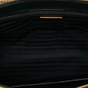 Prada Dark Green Medium Saffiano Lux Galleria Double Zip Satchel 4