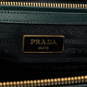 Prada Dark Green Medium Saffiano Lux Galleria Double Zip Satchel 5