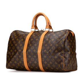Louis Vuitton Coated Canvas Monogram Keepall 45 2
