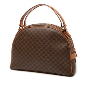 Celine Brown Macadam Coated Canvas Dome Bag 3