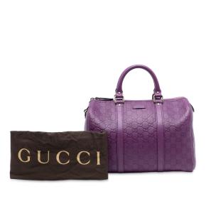 Louis Vuitton Purple Medium Guccissima Joy Boston Bag 8