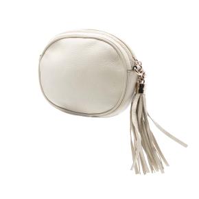 Gucci White Mini Pebbled Calfskin Soho Chain Crossbody 2