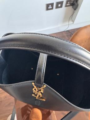Saint Laurent Black Leather Bucket Bag 6