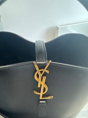 Saint Laurent Black Leather Bucket Bag 7