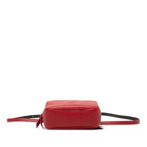 Saint Laurent Red Leather Monogram Lou Belt Bag 3
