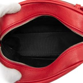 Saint Laurent Red Leather Monogram Lou Belt Bag 4