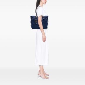 Prada Blue Saffiano Trimmed Tessuto Tote 11