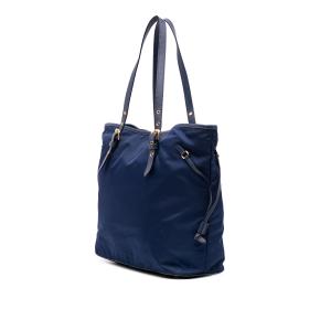 Prada Blue Saffiano Trimmed Tessuto Tote 2