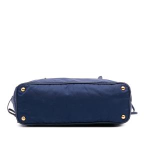 Prada Blue Saffiano Trimmed Tessuto Tote 3