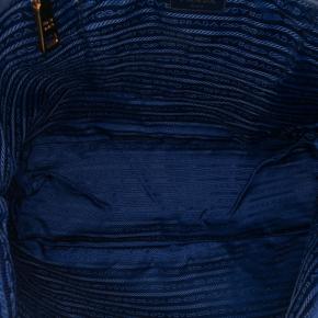 Prada Blue Saffiano Trimmed Tessuto Tote 4