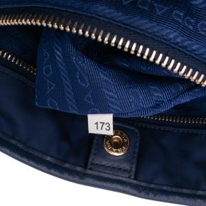 Prada Blue Saffiano Trimmed Tessuto Tote 6