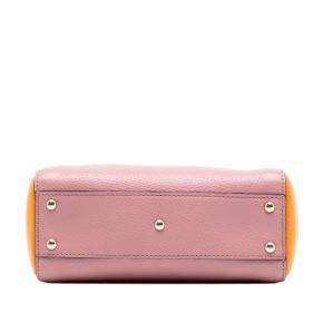 Gucci Pink Mini Bicolor Calfskin Bamboo Shopper Satchel 3