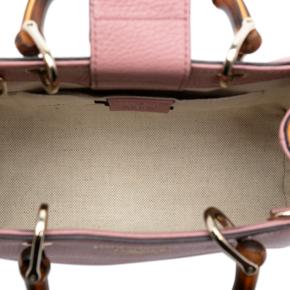 Gucci Pink Mini Bicolor Calfskin Bamboo Shopper Satchel 4