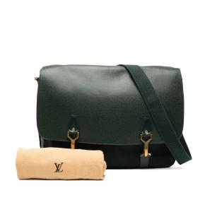 Louis Vuitton Dark Green Taiga Dersou Satchel 8