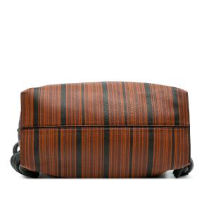 Loewe Brown Medium Striped Leather Flamenco Knot Tote 4