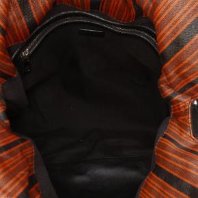 Loewe Brown Medium Striped Leather Flamenco Knot Tote 5