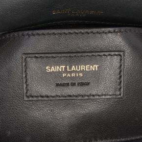 Saint Laurent Black Small Lambskin Monogram Vicky Chain Bag 5