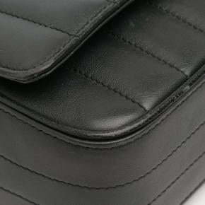 Saint Laurent Black Small Lambskin Monogram Vicky Chain Bag 7