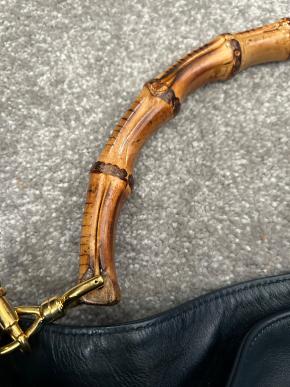 Gucci Navy Blue Leather Tote Bag 3