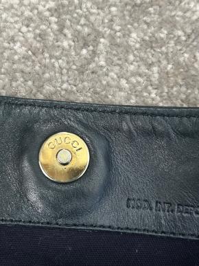Gucci Navy Blue Leather Tote Bag 4