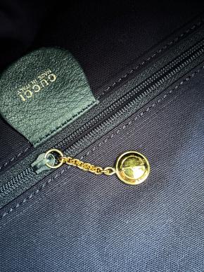 Gucci Navy Blue Leather Tote Bag 5