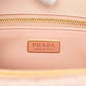 Prada Blush Mini Shearling Galleria Double Zip Satchel 5