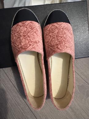Chanel Pink Velvet Espadrilles 3