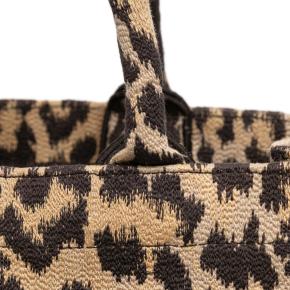 Dior Large Embroidered Canvas Leopard Mizza Book Tote 7