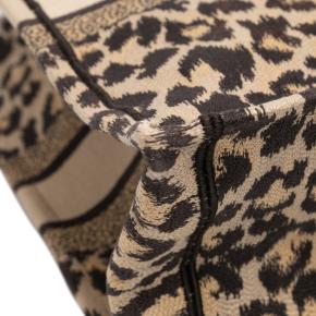 Dior Large Embroidered Canvas Leopard Mizza Book Tote 9