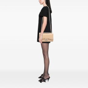 Chanel Beige Jumbo Classic Caviar Double Flap 7