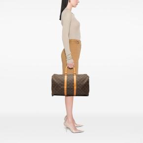 Louis Vuitton Coated Canvas Monogram Keepall 45 7