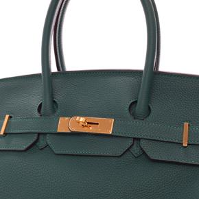 Hermes Malachite Togo Birkin Retourne 35 12