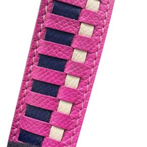 Hermes Magnolia, Craie and Blue Saphir Epsom Tressage Picotin Lock 22 9