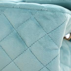 Chanel Blue Quilted Velvet Reissue 2.55 Single Flap 224 12