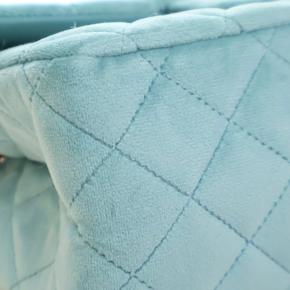 Chanel Blue Quilted Velvet Reissue 2.55 Single Flap 224 13