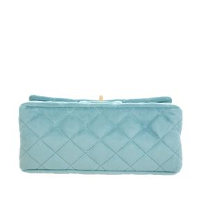 Chanel Blue Quilted Velvet Reissue 2.55 Single Flap 224 7