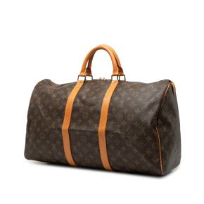 Louis Vuitton Coated Canvas Monogram Keepall 50 2