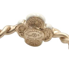 Chanel Gold Plated Camellia Chain Ring Size 8 5