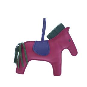 Hermes  Rouse Poupre Milo Lambskin Grigri Rodeo Bag Charm MM 5