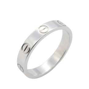 Cartier 18K White Gold Small Love Ring 5.25 2