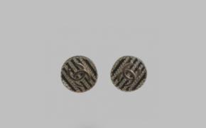 Chanel Metal Chain Disc Earrings 7mm 6